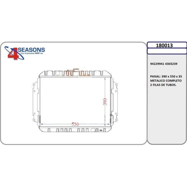  RAD  ISUZU Pick-Up  85-90  METALICO