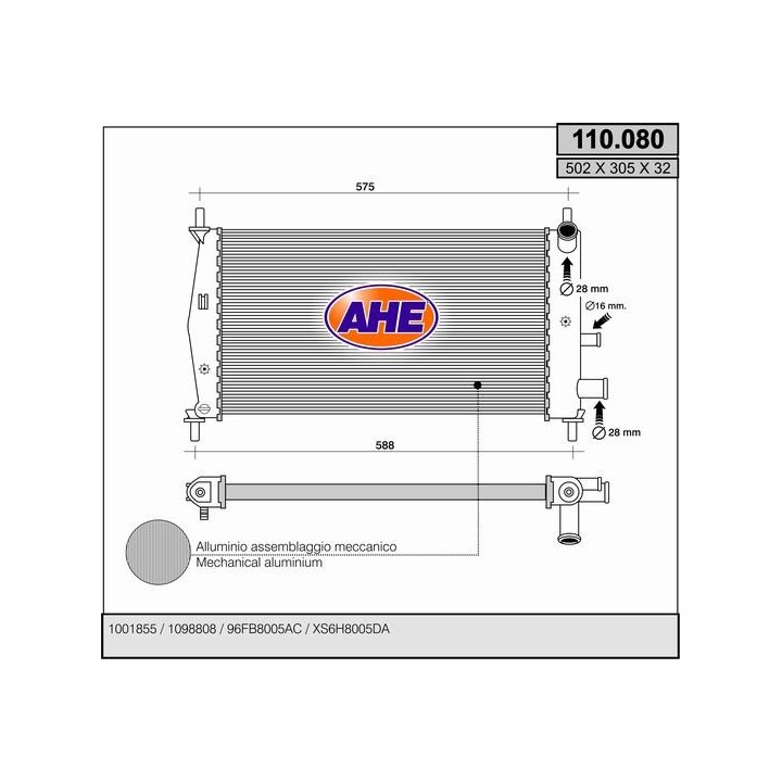 110080  FORD Fiesta IV 1.0- 1.1- 1.3