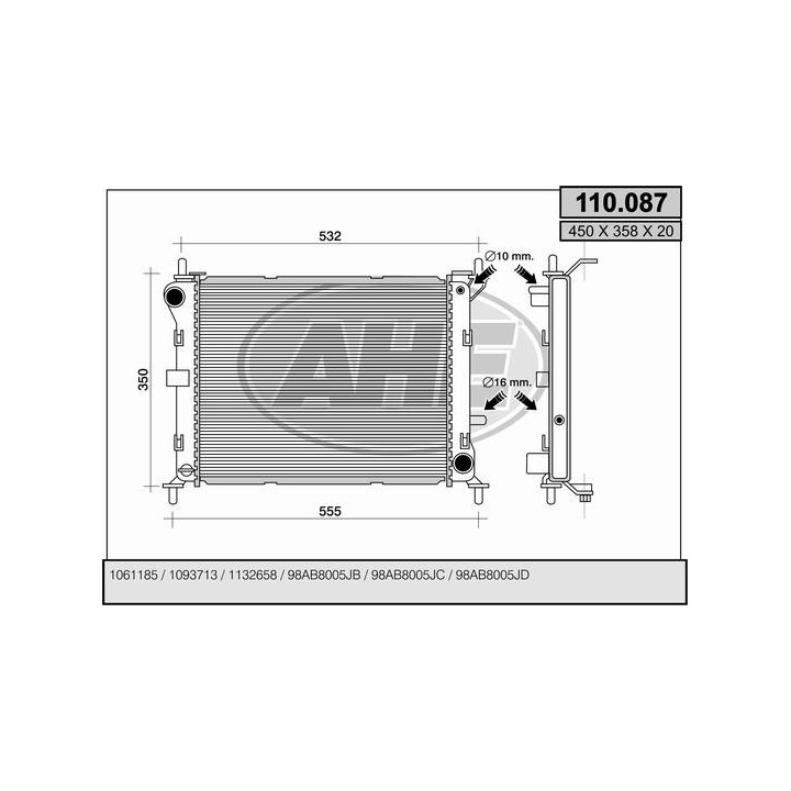 110087  FORD Focus I 1.4-1.6 16V