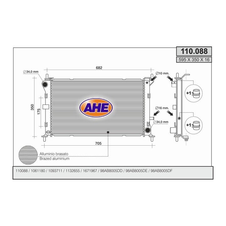 110088  FORD Focus I 1.4-1.6-1.8 16V
