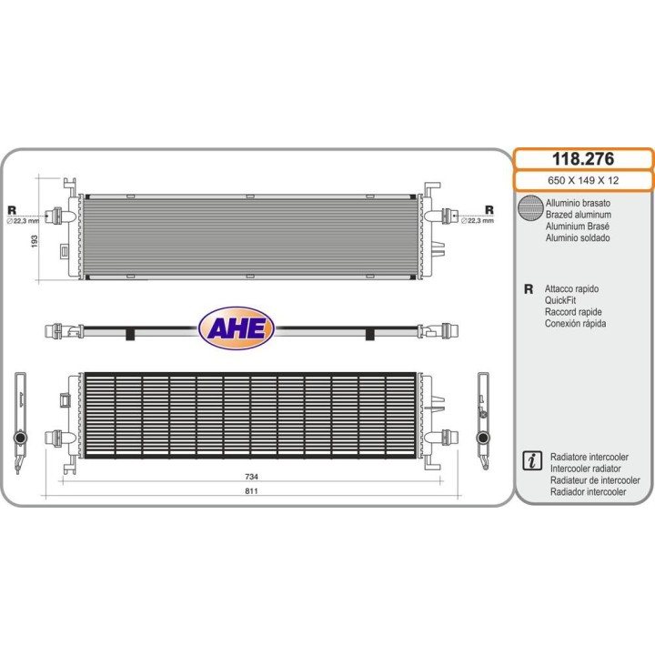 Rad  Int  MERCEDES Classe C 200/200D/220D/300/300D