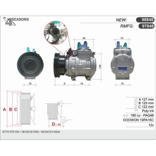 97848  CMP  KIA RIO WITH DENSO AC