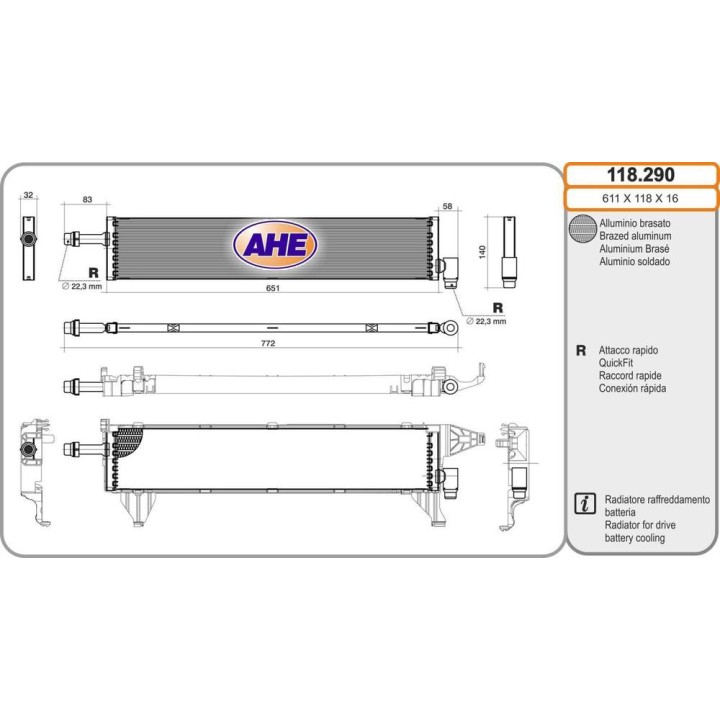 Rad  Batt  MERCEDES Classe E/GLC 300e/300d/350e 04