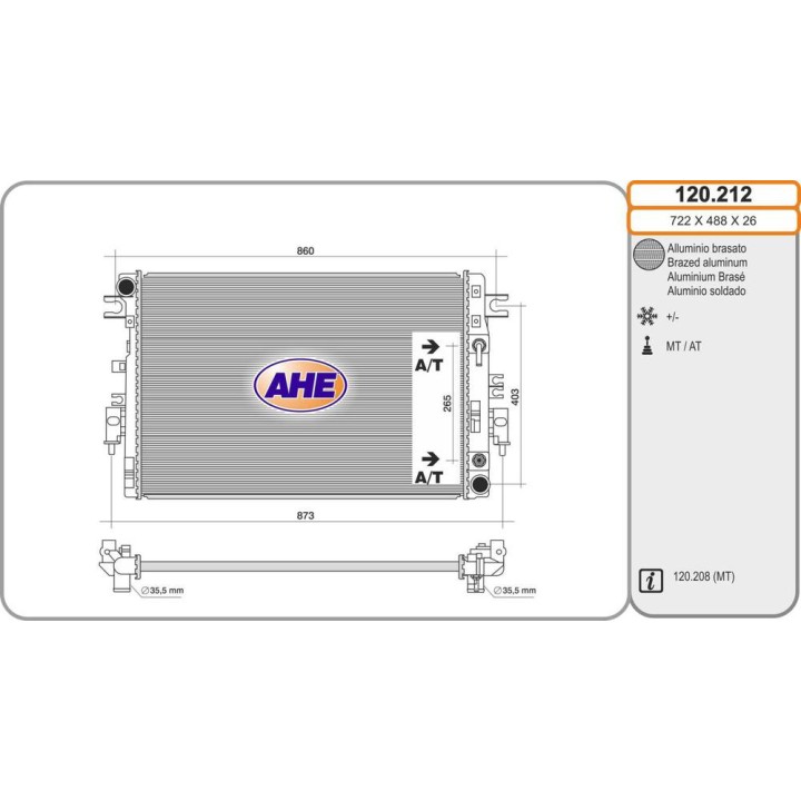 Rad  NISSAN Navara NP300 2 3dCi AT 01 15-