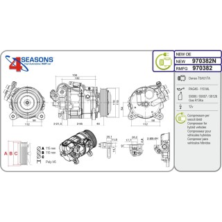 970382 Cmp Rem BMW Serie 5/6/X5/X6/X7 20/40 Mild-Hybrid 07.20-