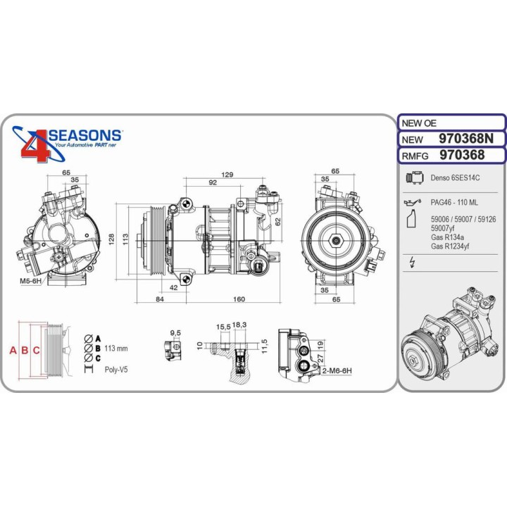 Cmp New TOYOTA Avensis/Rav 4/Verso 1 6D4-D/2 0D4-D