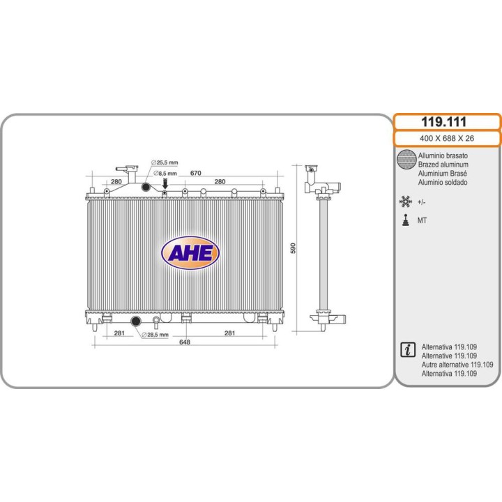 Rad  MITSUBISHI Outlander 2 2Di-D 08 12-