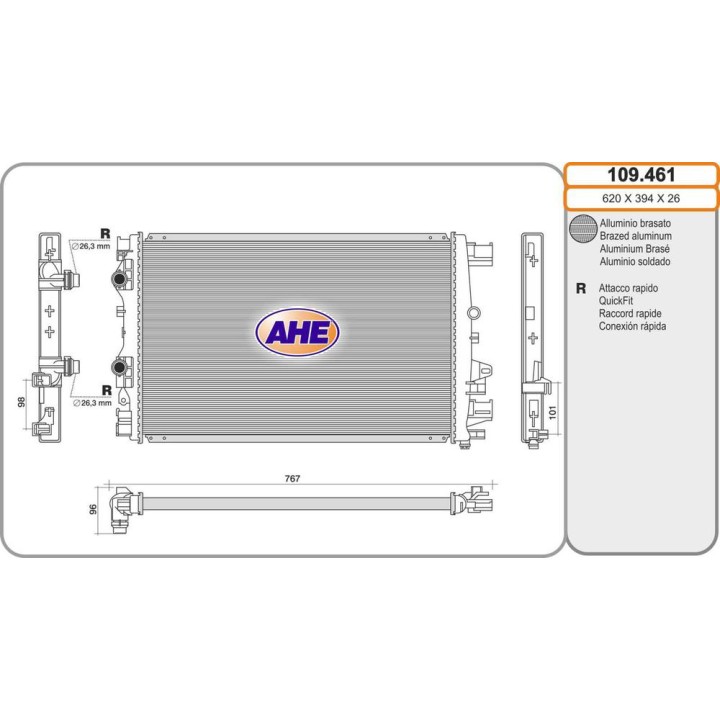Rad  FIAT/JEEP 500X/Renegade 1 0/1 3 08 18-