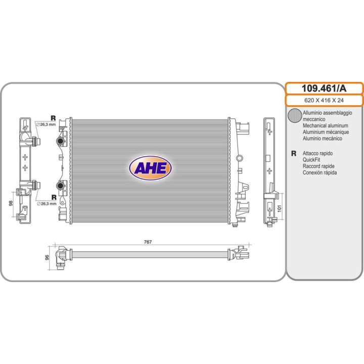 Rad FIAT/JEEP 500X/Renegade 1 0/1 3 08 18-