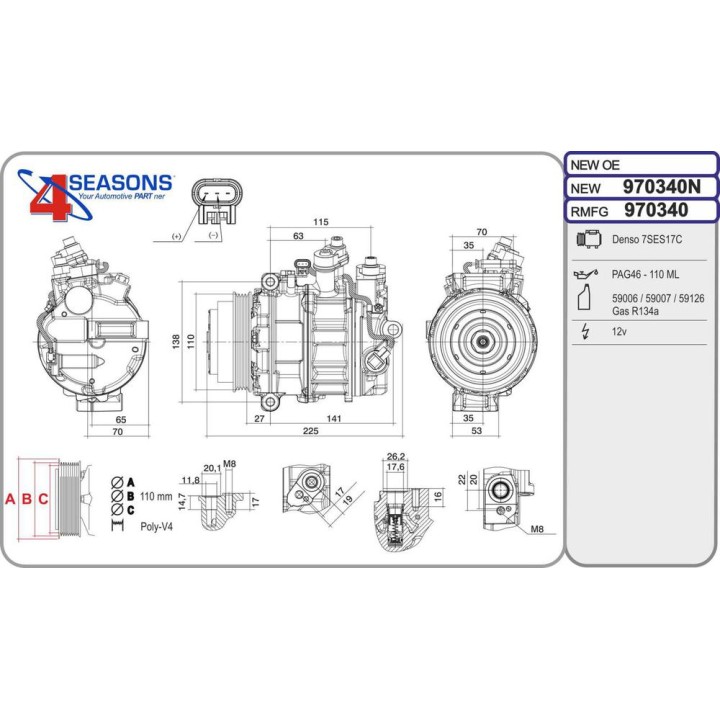 Cmp Rem MERCEDES Classe C/G/GLC/GLE/GLS/S/SL 500/6