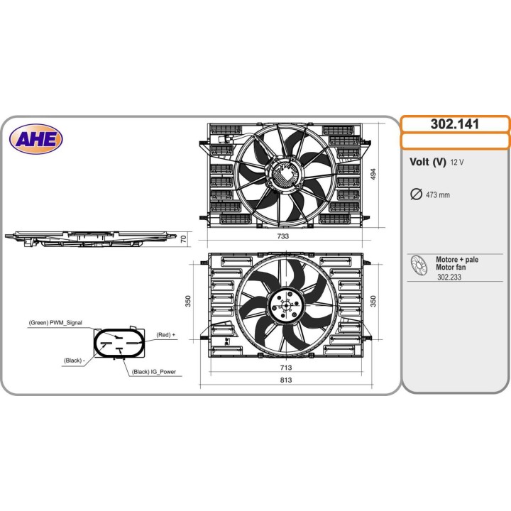 302141  FAN AUDI A4//Q7 17-