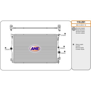 118291 Rad. MERCEDES Classe A/B/CLA/EQA/EQB/GLA 160D/180/180D/200D 03.18-