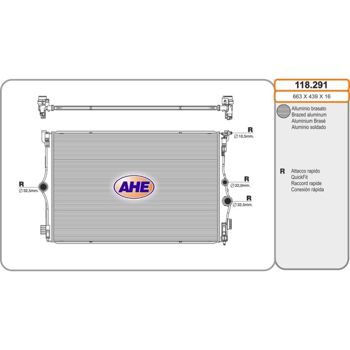 118291 Rad. MERCEDES Classe A/B/CLA/EQA/EQB/GLA 160D/180/180D/200D 03.18-