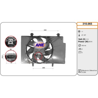 310065  FAN FORD FIESTA VI 1.25/1.4/1.6/1.6 TDCi MT/AT AC