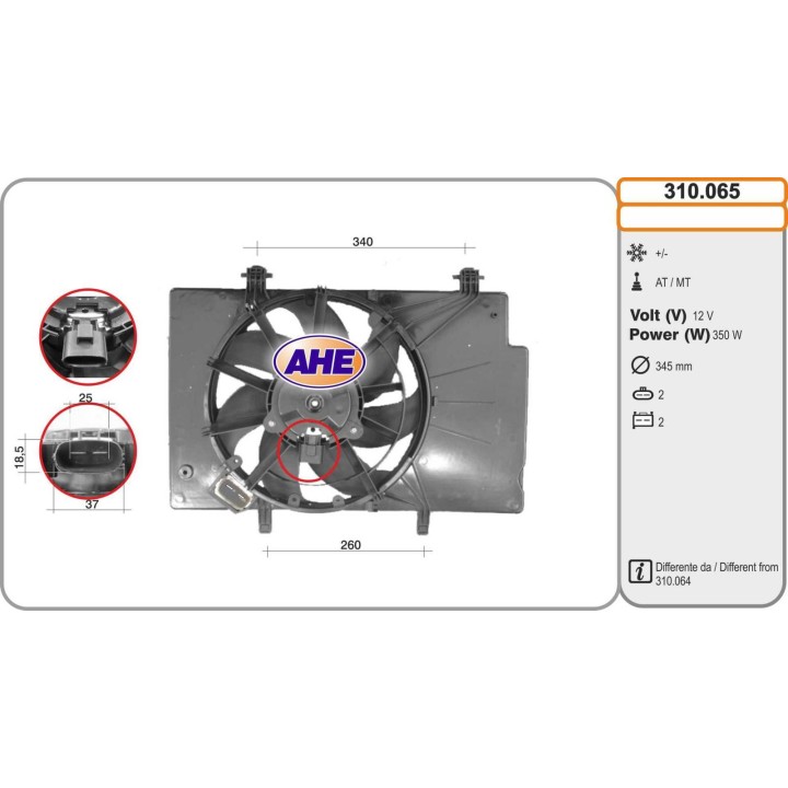 310065  FAN FORD FIESTA VI 1.25/1.4/1.6/1.6 TDCi MT/AT AC