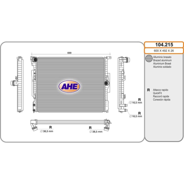 Rad  BMW F30/F31/F33/F36 Serie 3/4 35d/40 07 14-06