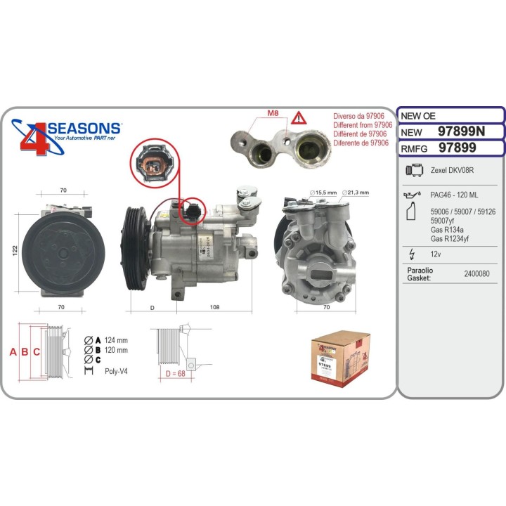 97899  COMPRESOR  NISSAN MICRA K12 03-05