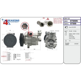 97899N  COMPRESOR NUEVO NISSAN MICRA II 03-05