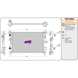 109446/A Rad. FIAT/JEEP 500X/Renegade 1.4/1.6 08.14-