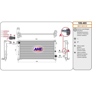 109465 Rad. FIAT Panda (169) 1.1/1.2/1.3JTD Multijet/1.4 09.03-