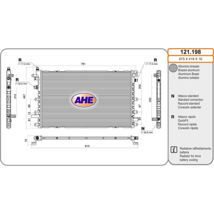 Rad  Batt  OPEL/CHEVROLET Ampera/Volt EV150 AC AT