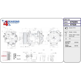 67628  Cmp Rem CITROEN/PEUGEOT C5/C6/407/508/607 2.0HDi/2.2HDi 09.04-12.18