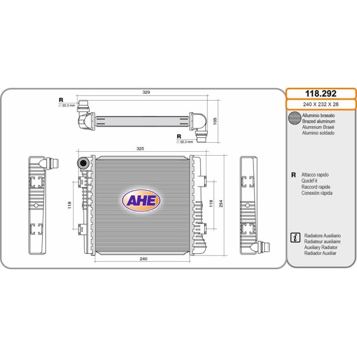Rad  Aus  MERCEDES ClasseC/GL/GLE/GLS/SL 350d/400d