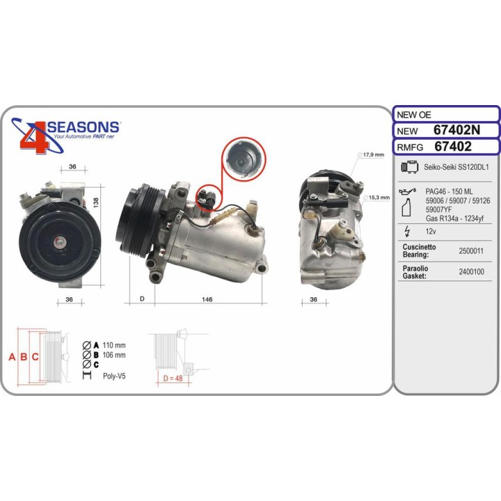 Cmp New BMW E46/E39 Serie 3/5/Z3 16/18/18d/20d 02 