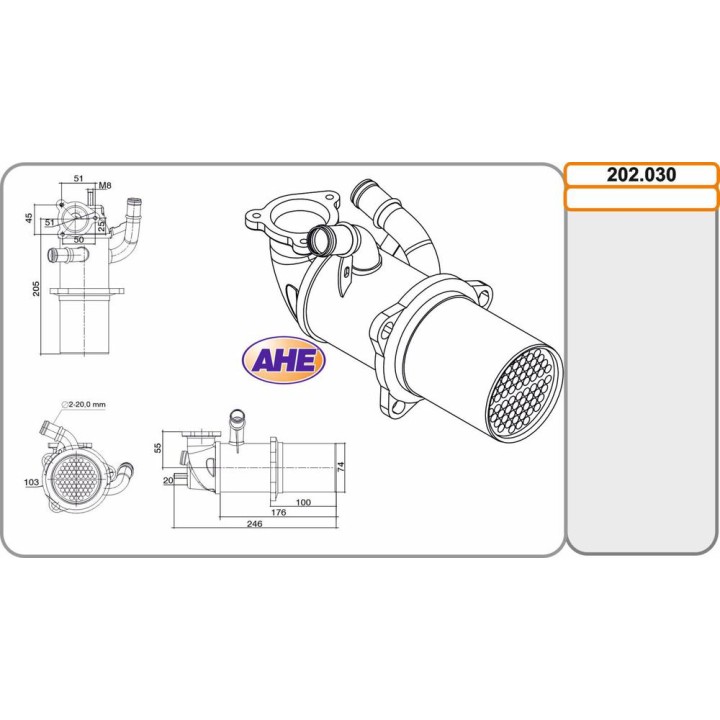 EGR Cooler AUDI A4/A5/A6/Q5 2 0TDi/30TDi/35TDi/40T