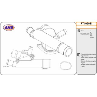 Flangia AUDI/VW A3/A4/Golf/Polo/Touran 1 4TDi/1 9T