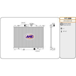Rad  MAZDA 2 1 5  /-AC 01 15-