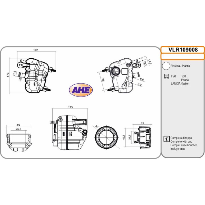 Vas  Liq  Ref  FIAT / LANCIA 500 / Panda / Ypsilon
