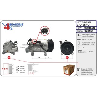 970155NO COMPRESOR NUEVO ORIGINAL BMW serie 2/X1/X2/X3/X4 14d/16d/18/18d/20/20d/25d 09.13-