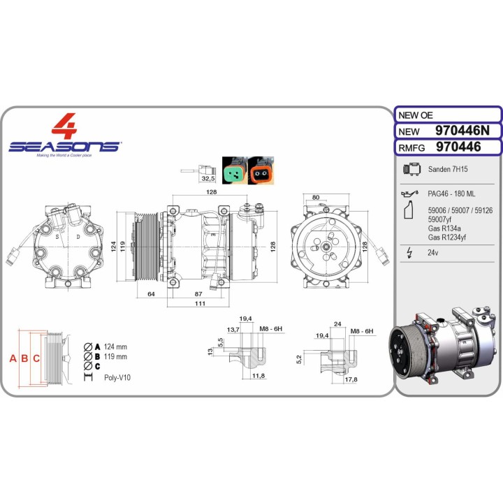 970446 Cmp Rem SCANIA Serie 4 / Touring HD 08.96-