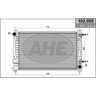 102055  RAD.AUDI A8/2.8i V6/4.2i 24V/AUT./94-(632x399x26