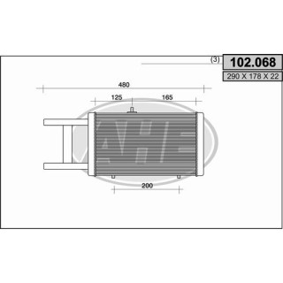 102068  Rad. auxiliar cooler AUDI 80/90 Coupè