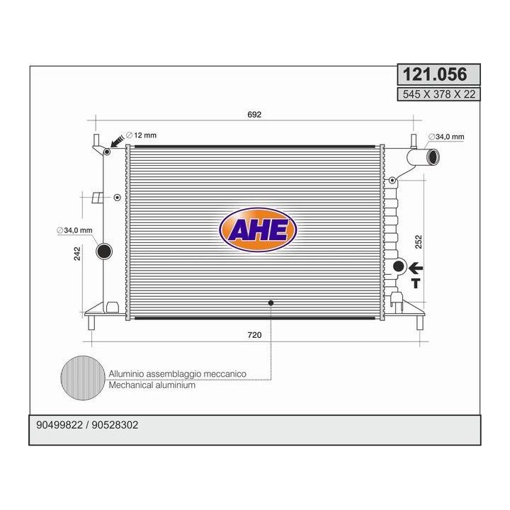121056  RAD OPEL VECTRA B 1.6 - 1.8 - 2.0