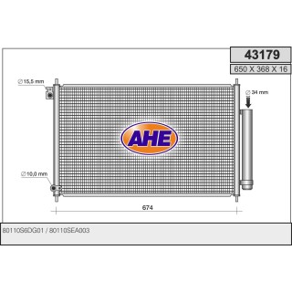 43179  CONDENSER HONDA ACCORD VIII