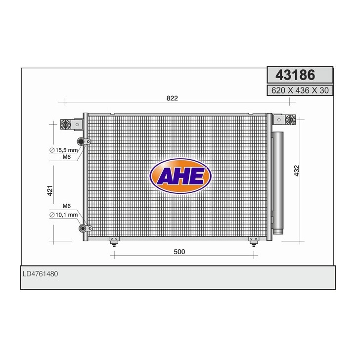 43186  CONDENSER MAZDA MPV II