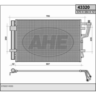 43230  CONDENSER RENAULT AGRI CERGOS 300