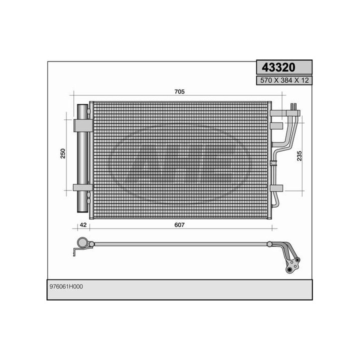 43230  CONDENSER RENAULT AGRI CERGOS 300