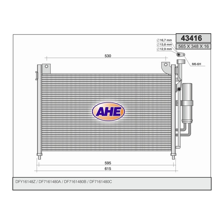 43416  COND. MAZDA 2 1.3/1.5/1.4CDVi 07.07-