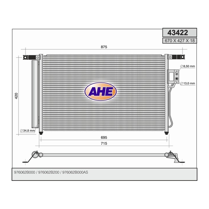 43422  COND HYUNDAI Santa Fé 2.0/2.2CRDi/2.7  05.06-