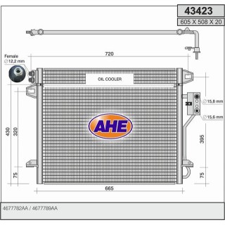 43423  COND CHRYSLER Voyager 2.8CRD 08-