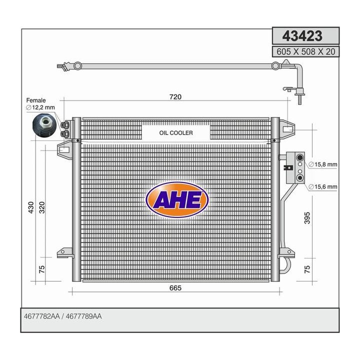 43423  COND CHRYSLER Voyager 2.8CRD 08-
