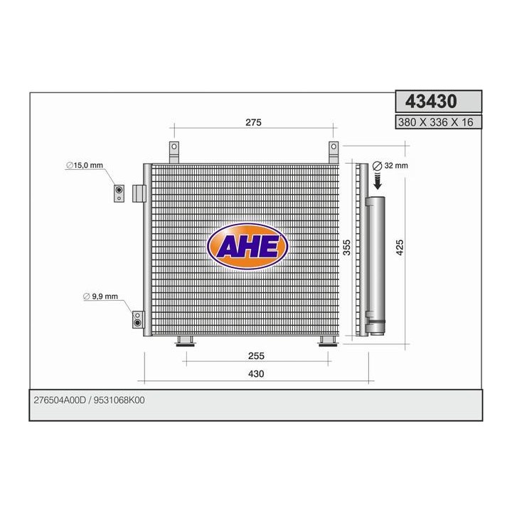 43430  COND NISSAN Pixo/SUZUKI Alto 1.0 09-