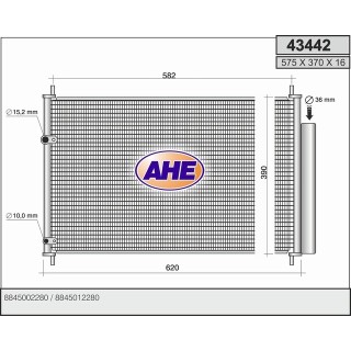 43442  COND Toyota Corolla 1.4 / 1.6 06-