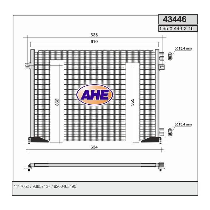 43446  COND RENAULT Trafic VI/OPEL Vivaro 2.0 DCi 06-