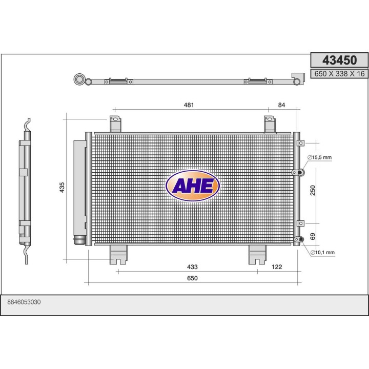 43450  COND LEXUS IS250 / IS350 05-