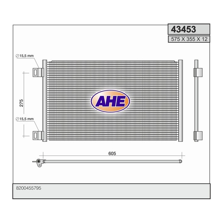 43453  COND RENAULT KANGOO EXPRESS 1,6 1,5DCI 08-